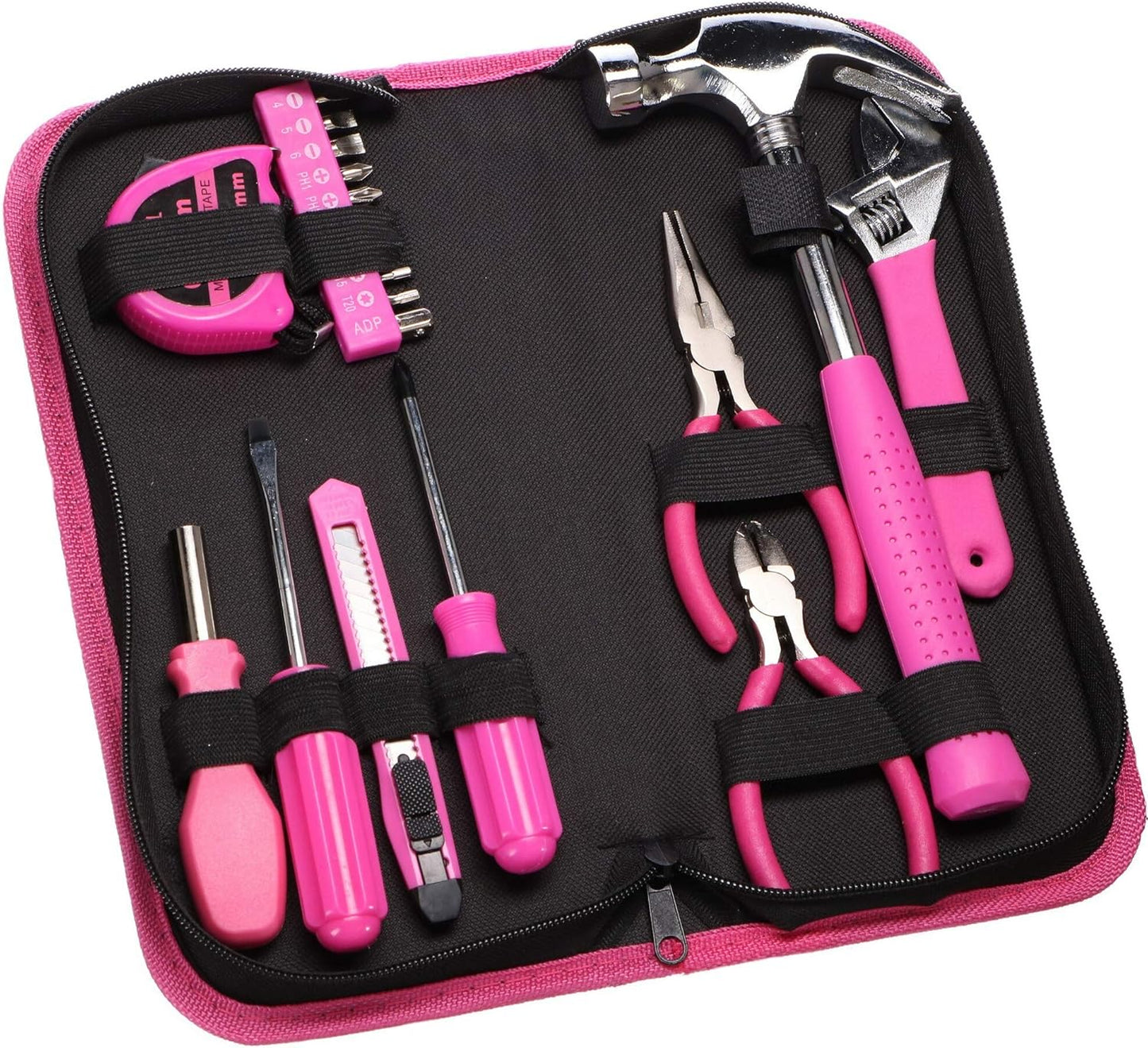 20-teiliges Werkzeugset für Haushalt & Garage, Pink 20