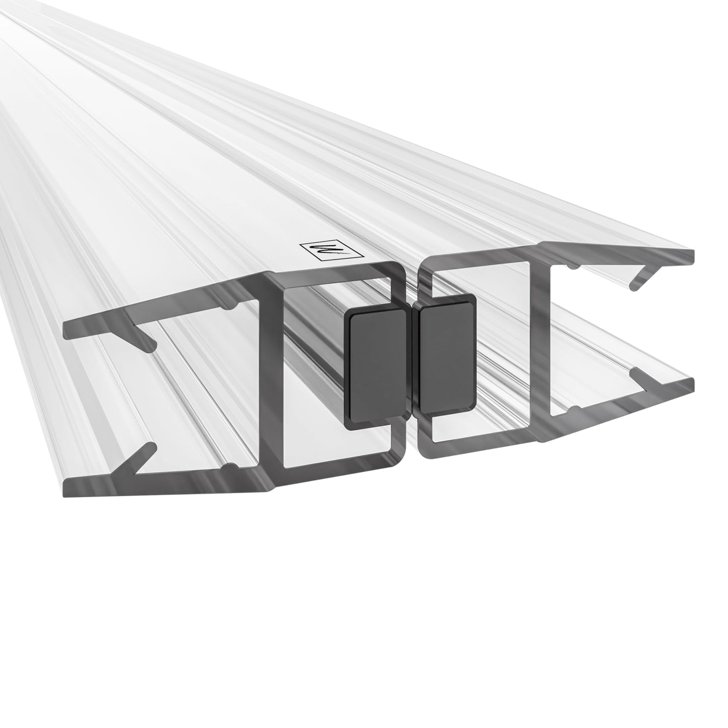 Magnetische Duschdichtung für Glastüren, Transparent 8-10mm Glas | 180°