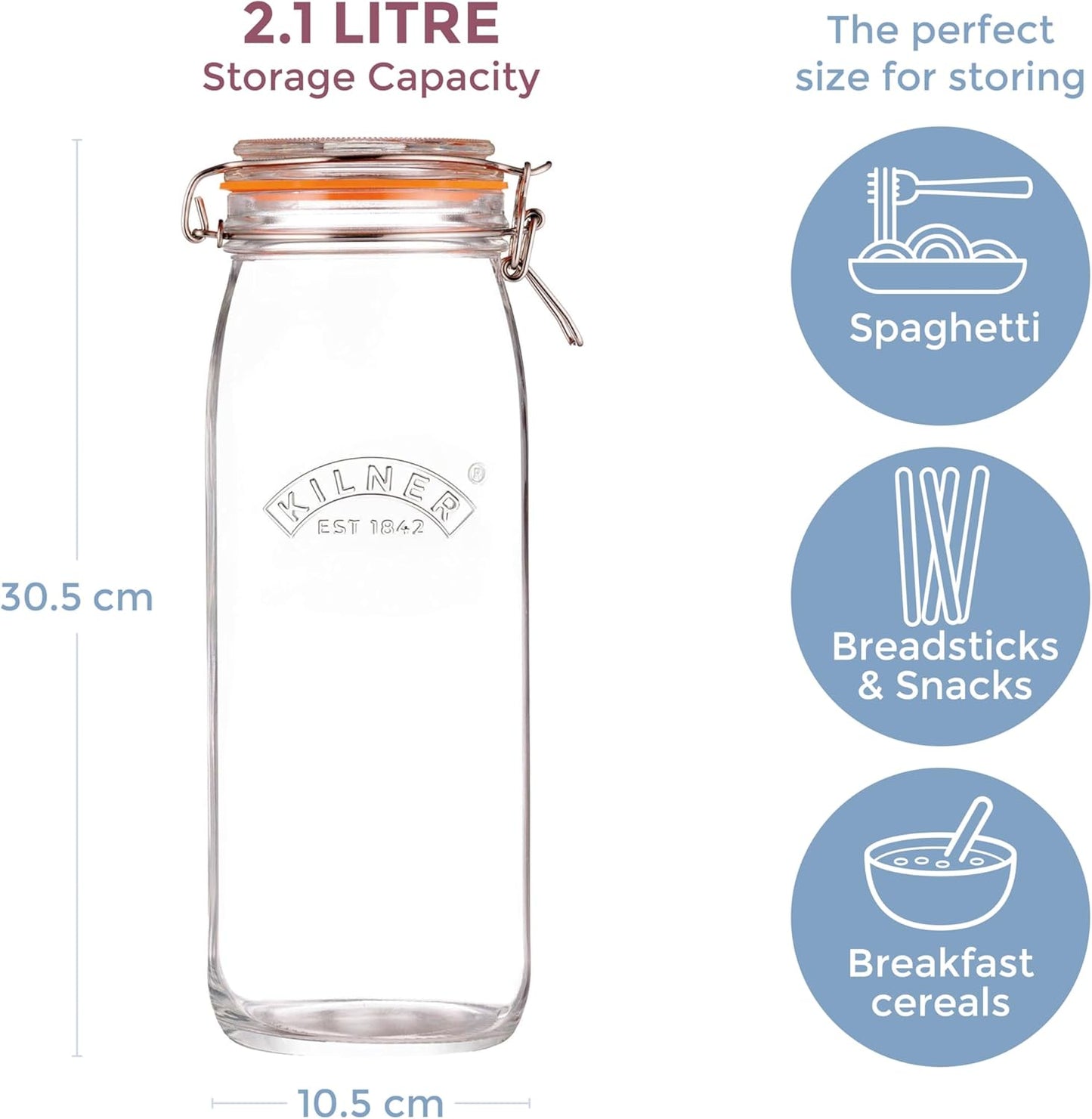 Vorratsglas mit Bügelverschluss, 2,1 L | Rund