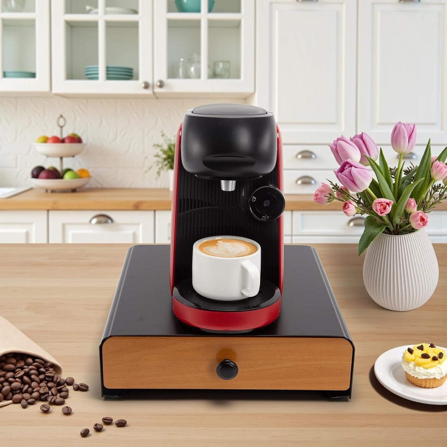 Schubladenbox für 64 Tassimo Kapseln