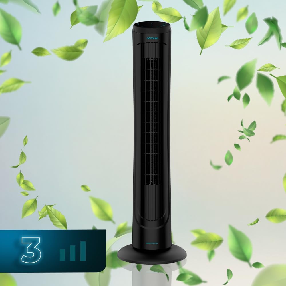 Turmventilator EnergySilence 9090 Skyline, Höhe 40" | Fernbedienung / Grauschwarz