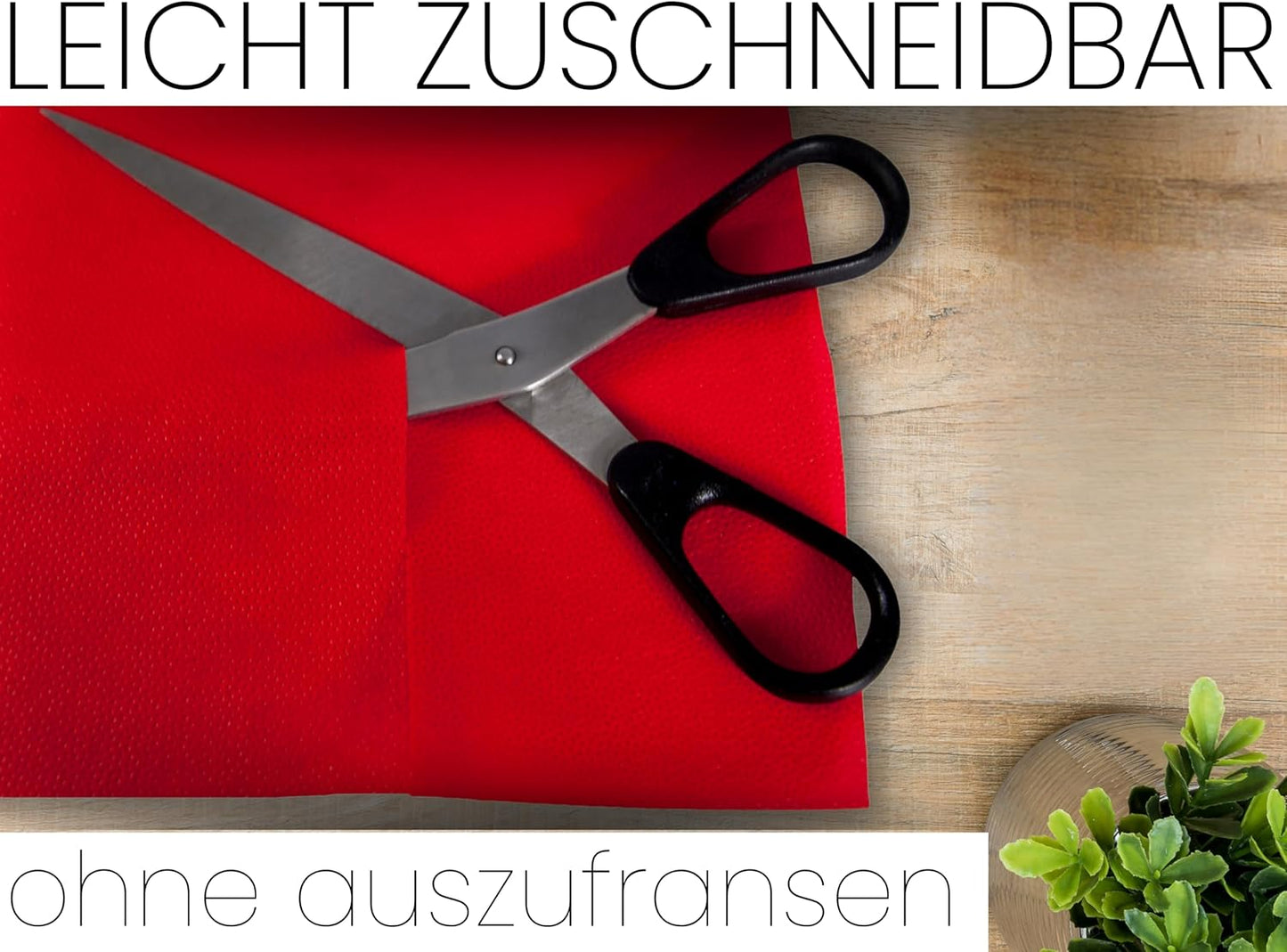 Tischdeckenrolle mit Lotus-Effekt, Rot 250 x 150 cm (Rechteckig)