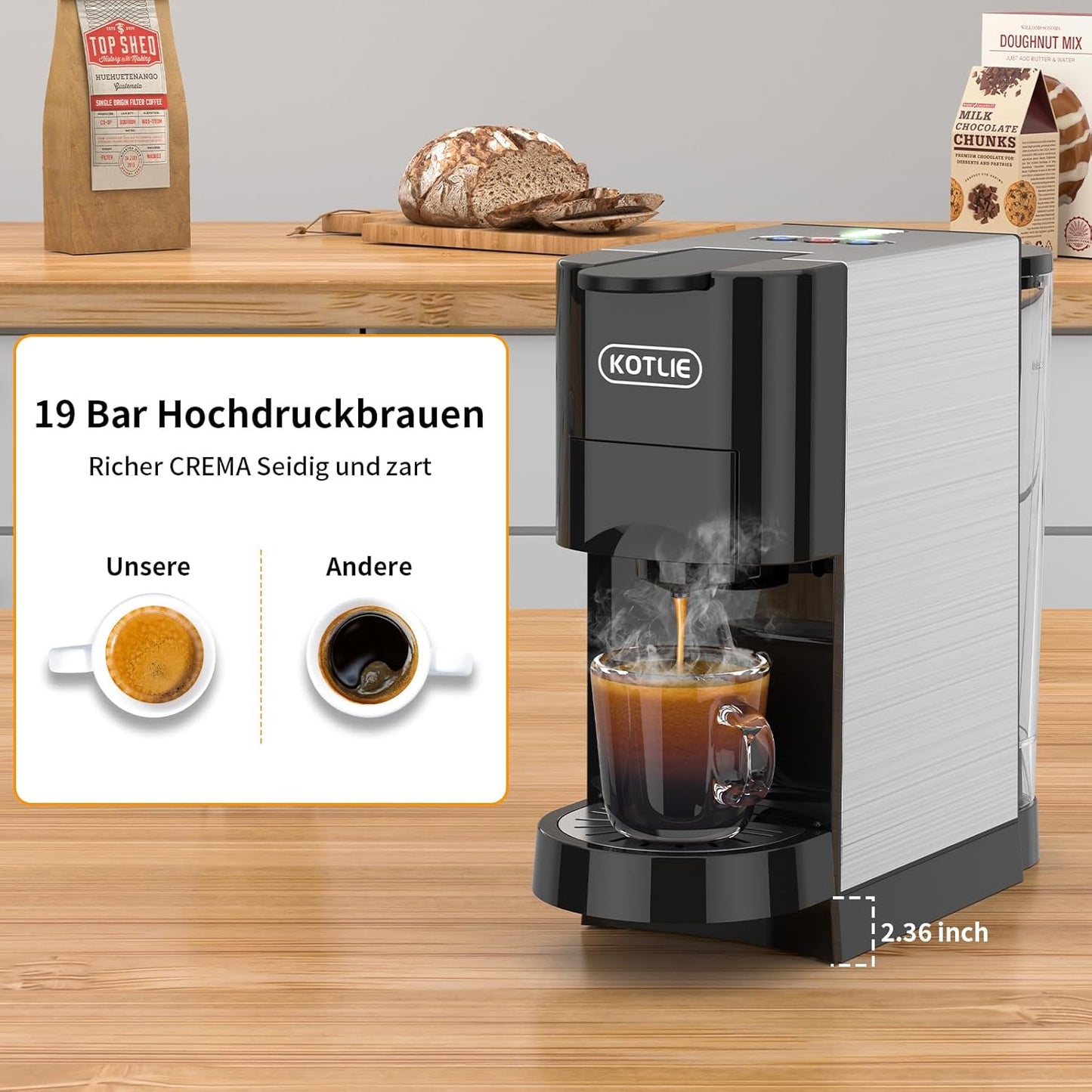 5-in-1 Kaffeemaschine, Schwarz