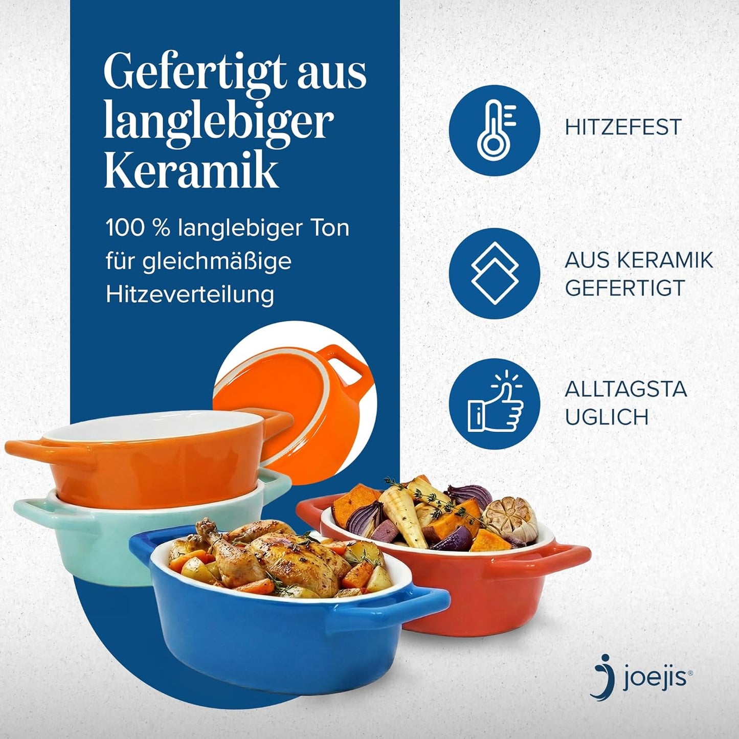 4-teiliges Mini-Auflaufformen-Set, Oval