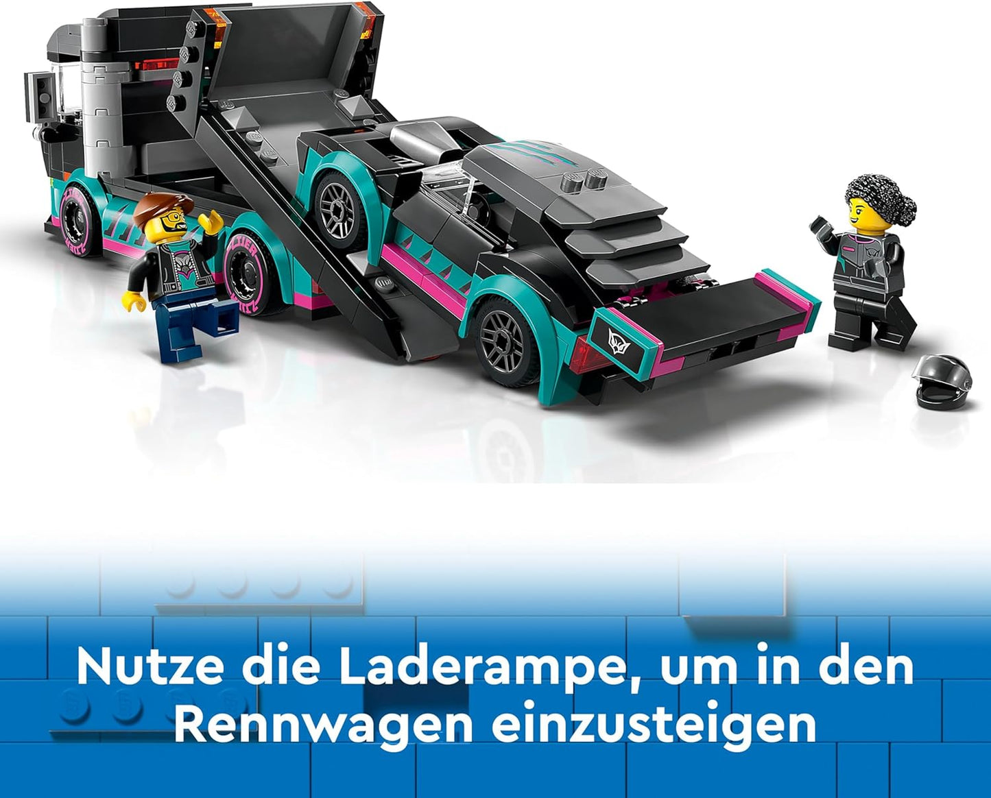 City Autotransporter mit Rennwagen, Single