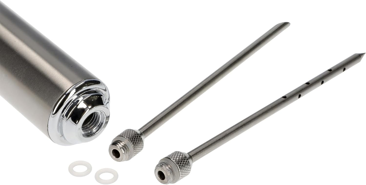 Marinierspritze mit 2 Nadeln, Silber