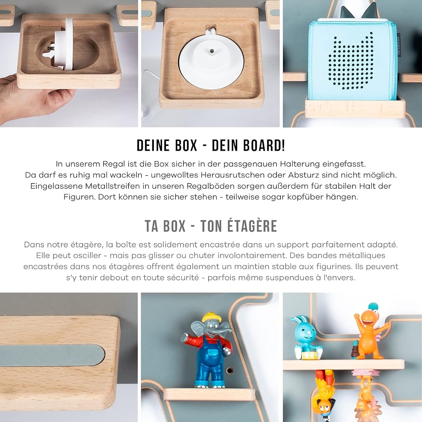 das Original Buchstabe F in Grau für Toniebox und Tonies