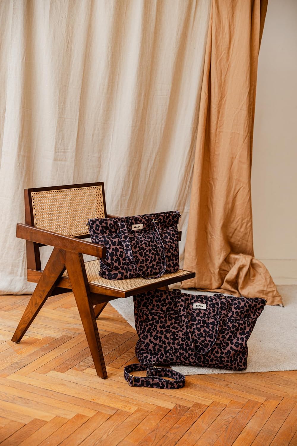 Wickeltasche Madrid, Leopard