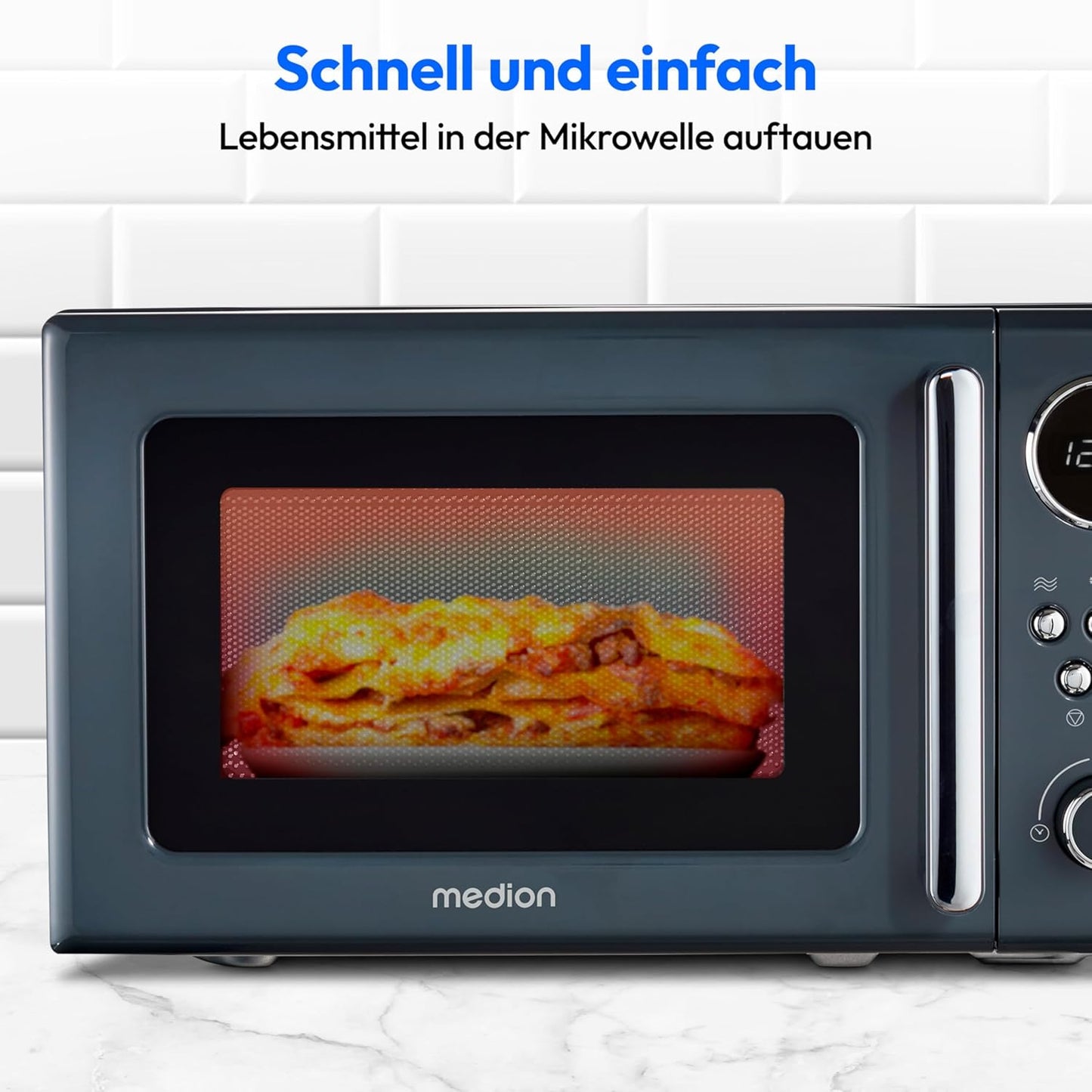 Mikrowelle Retro, Grau