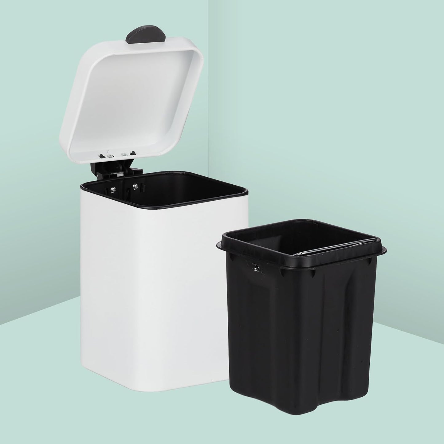 Wandkosmetikeimer mit Absenkautomatik, Weiss