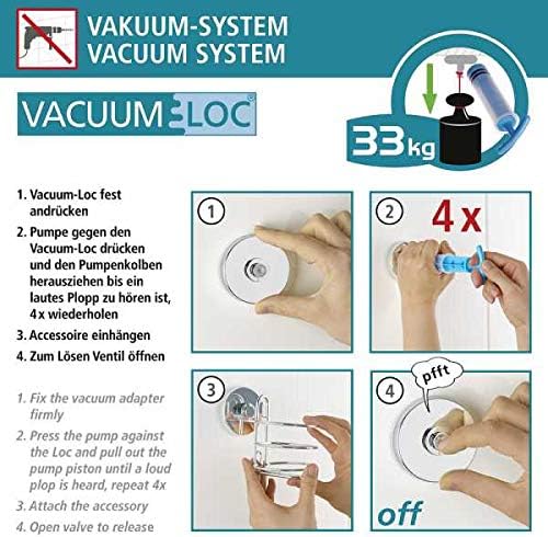 Vakuum-Loc Eckablage Bari, Silber 1 Etage