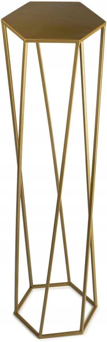 Sechseckiger Blumenständer, 100 cm Gold