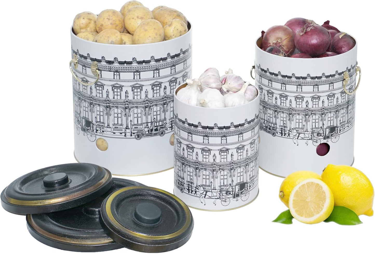 Vorratsbehälter für Kartoffeln, Zwiebeln und Knoblauch, 22 cm|City