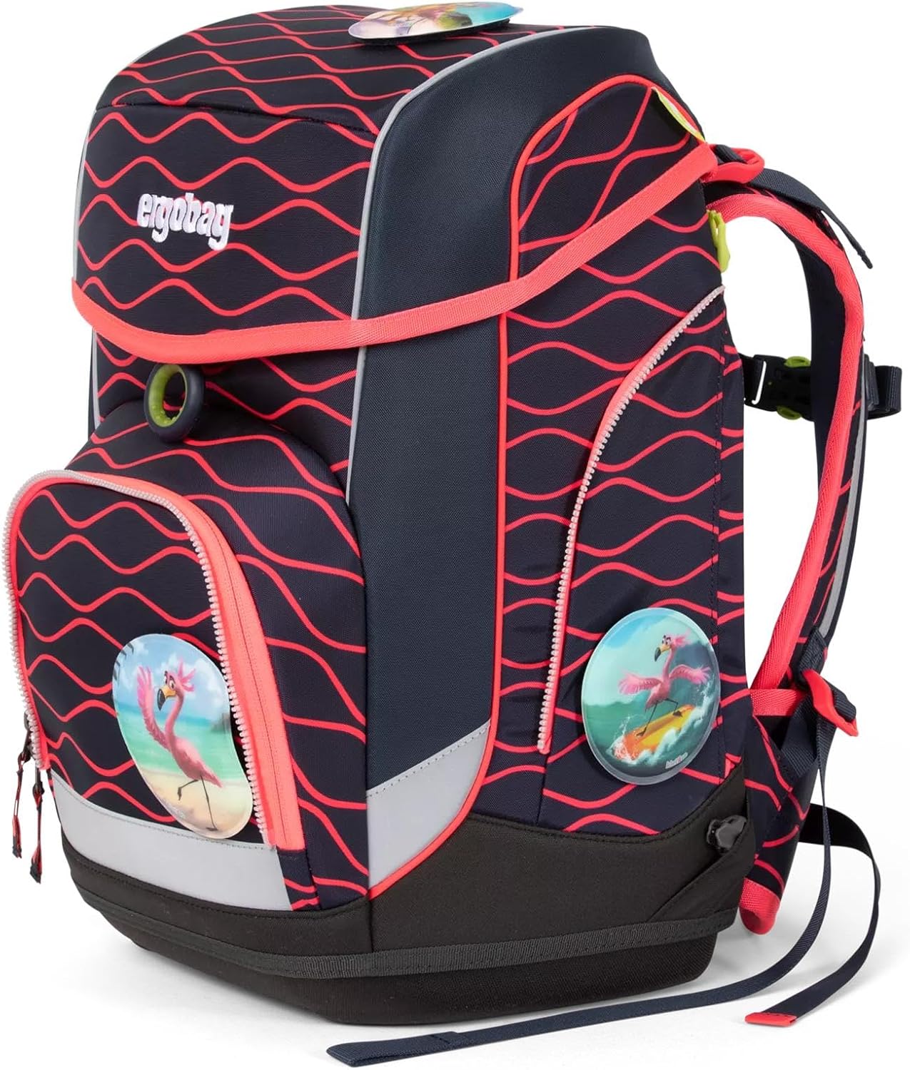 5-teiliges ergonomischer Schulranzen-Set cubo Wellenreitbär, Einheitsgröße Wellenreitbär - Blau