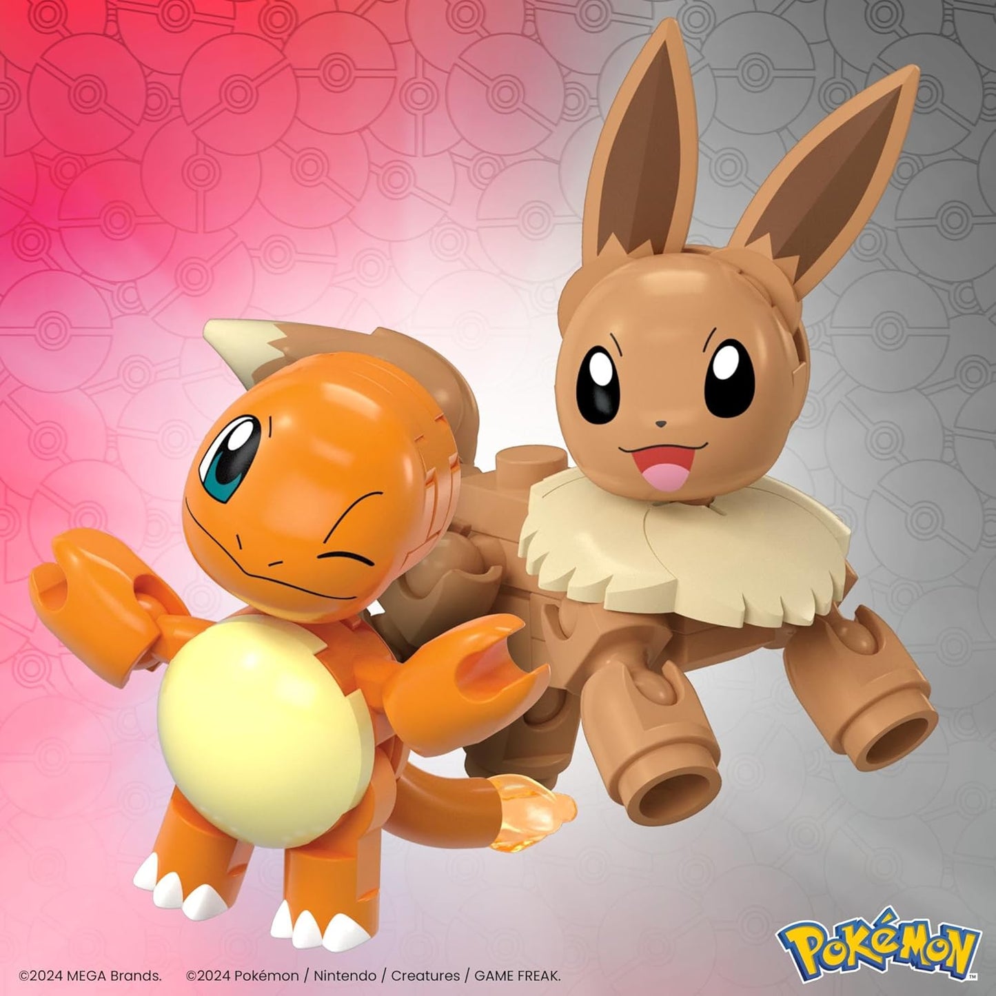 Pokéball Set mit Glumanda & Evoli, Glumanda und Evoli