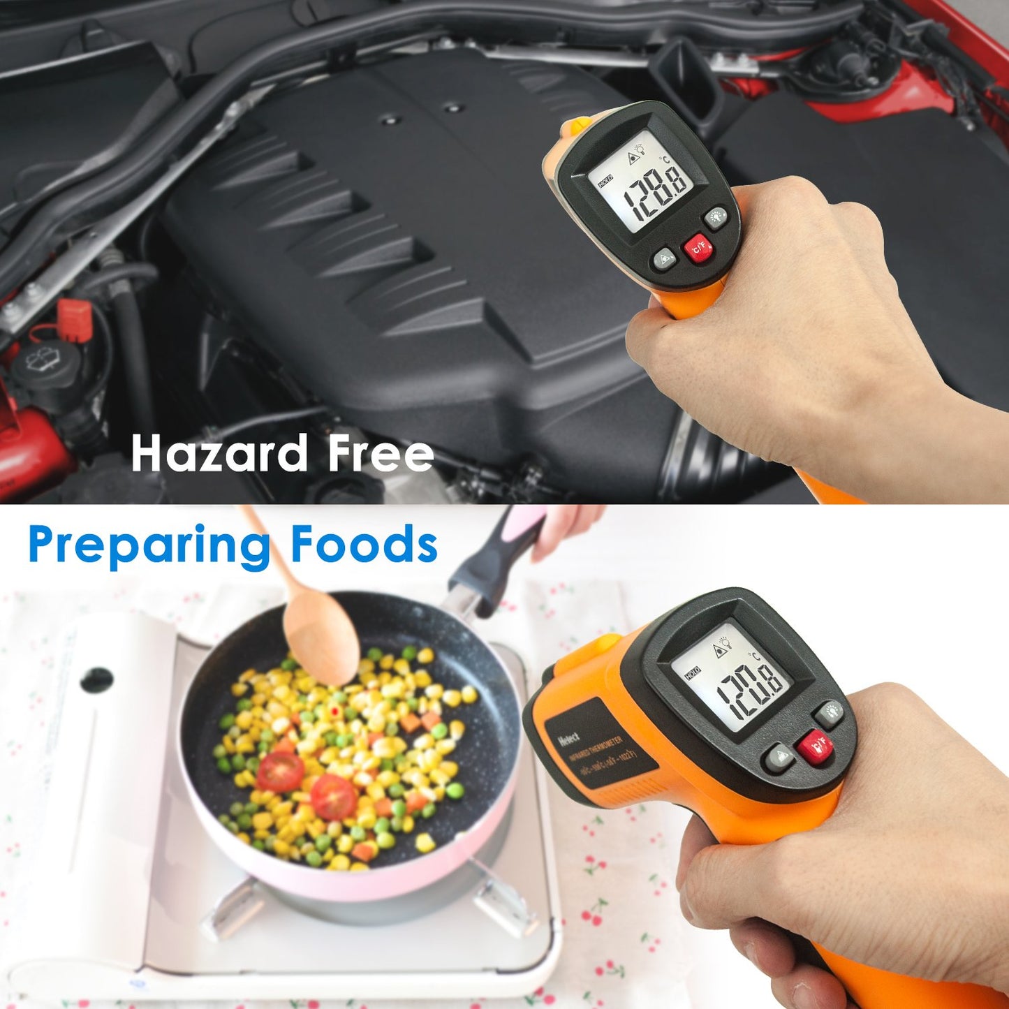 Digitales Infrarotthermometer mit Laser