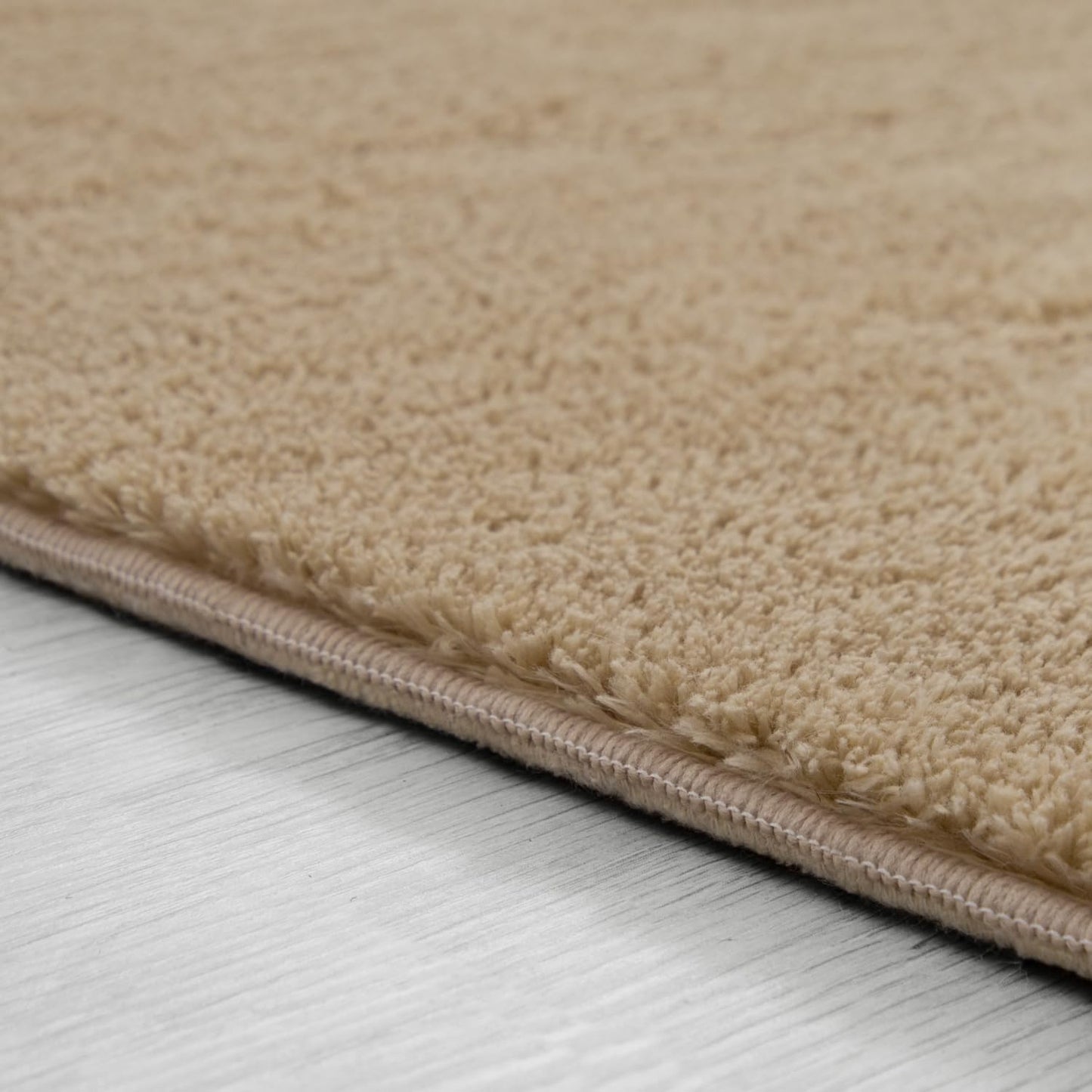 Kuscheliger Wohnzimmerteppich, waschbar, rutschfest, 120 x 170 cm (Rechteckig) Beige 2
