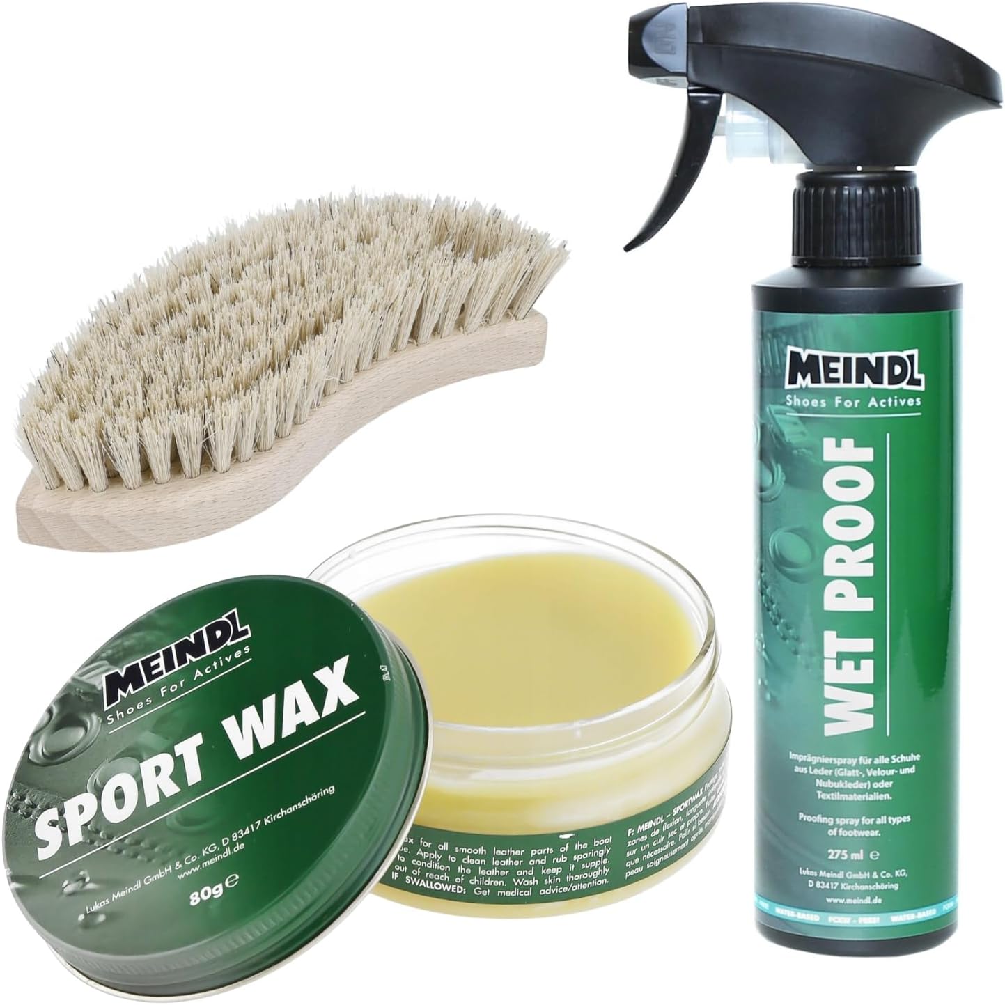 Lederpflege Set für Schuhe (Sportwax + Imprägnierer)