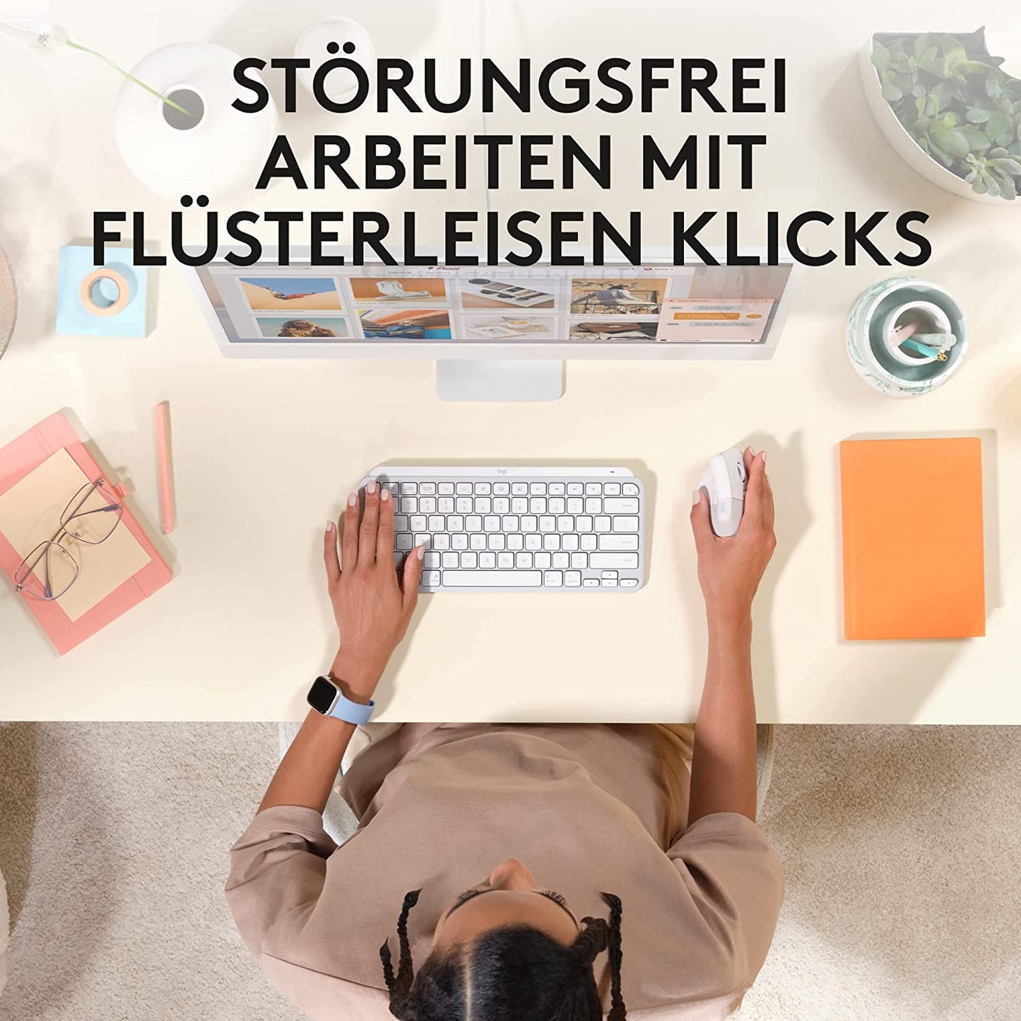 Lift für Mac, Maus, Rechtshänder Maus für Mac Weiss