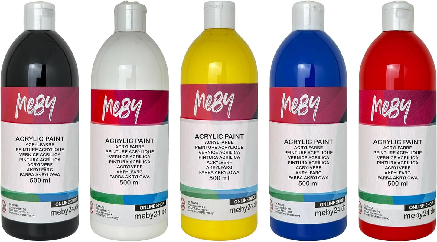 Acrylfarben Allzweck-Set (5 x 500ml), 5 x 500ml