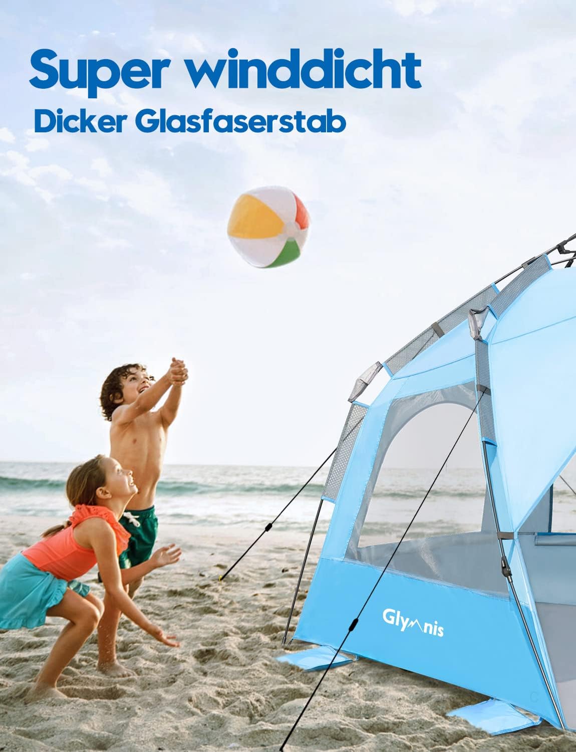 Strandmuschel Quick-Up-Zelt