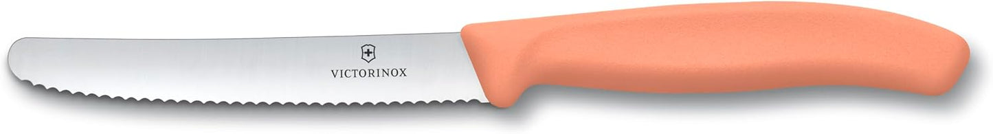 Swiss Classic Frühstücksmesser-Set mit Wellenschliff, Pink, Orange, Gelbtöne
