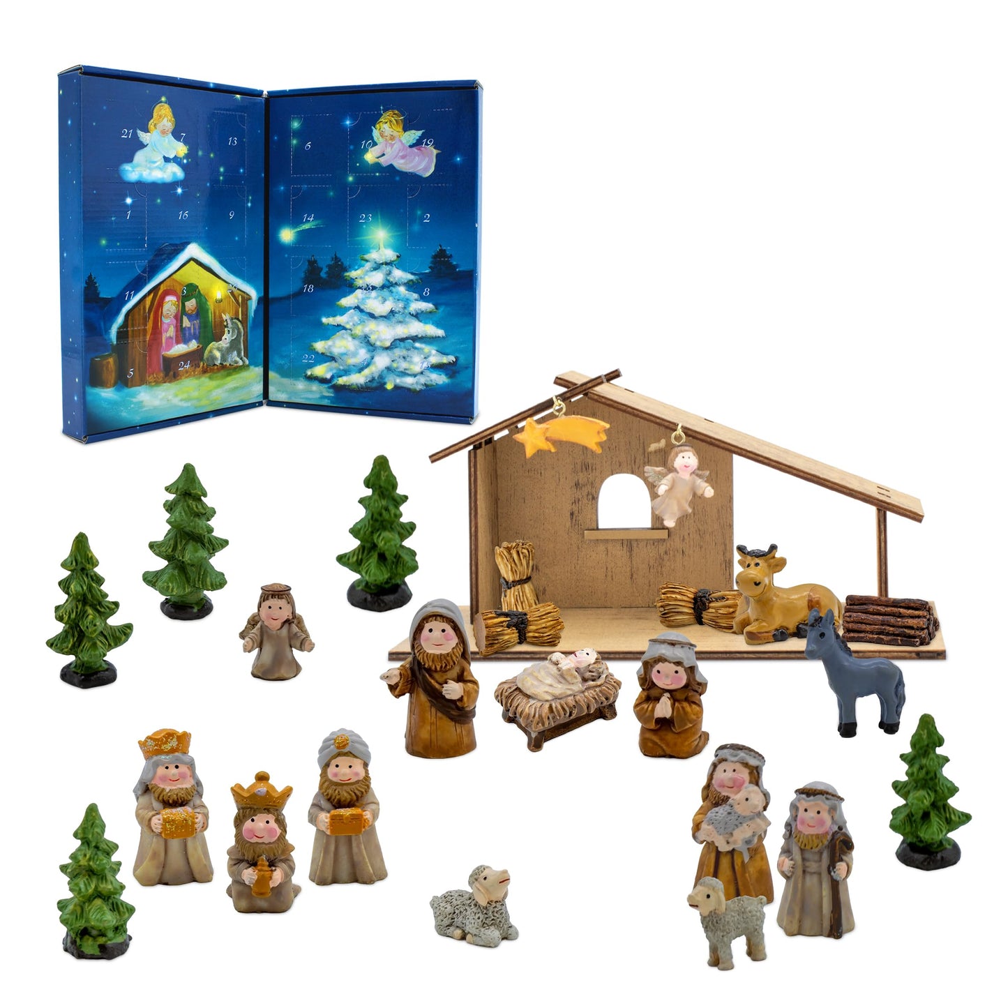 24-teiliges Weihnachtskrippen-Set