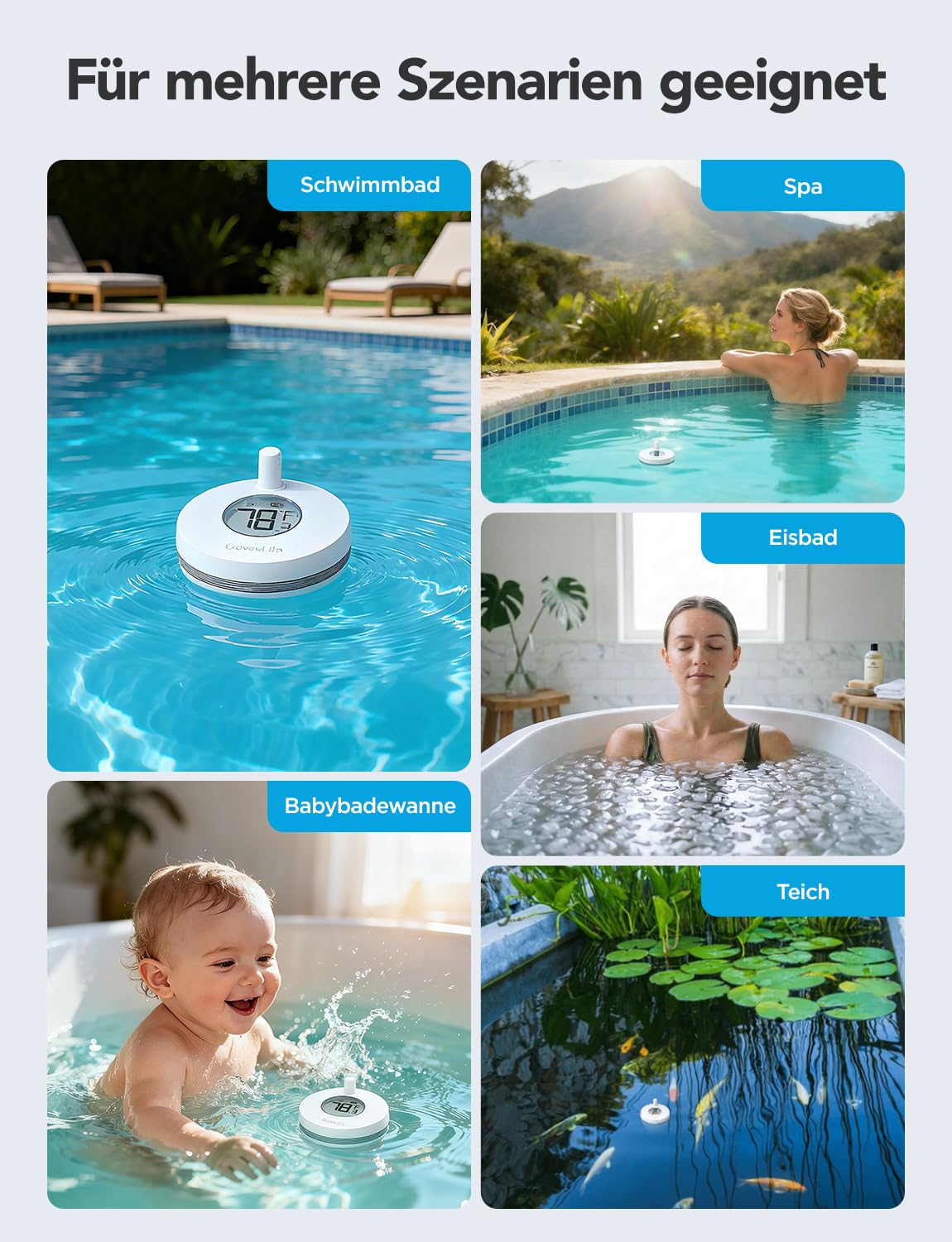 Poolthermometer mit App