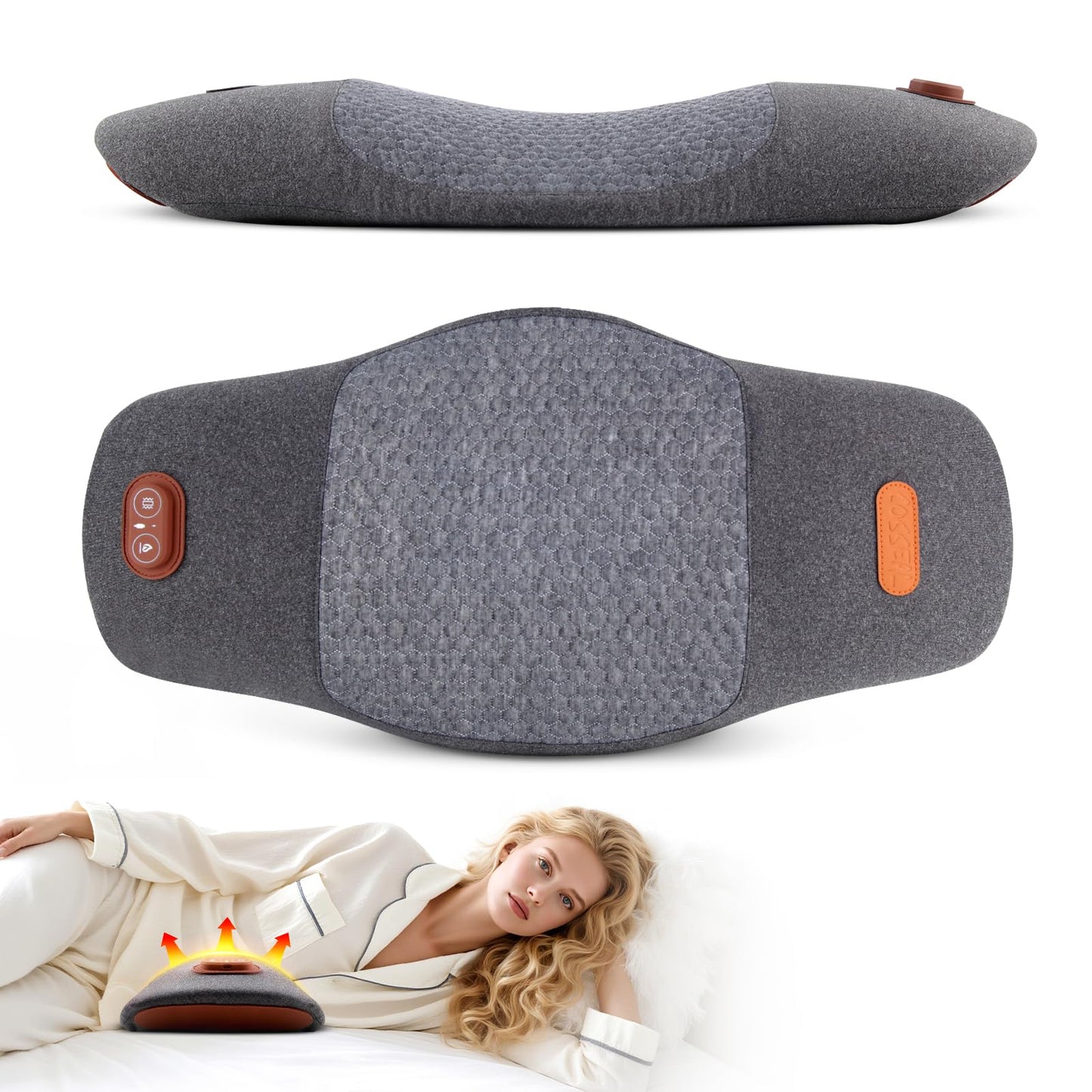 Elektrisches Lendenkissen mit Wärme & Massagefunktion