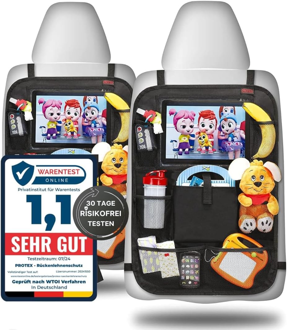 2er Set Rücksitz-Organizer, Organizer Schwarz 2er Set