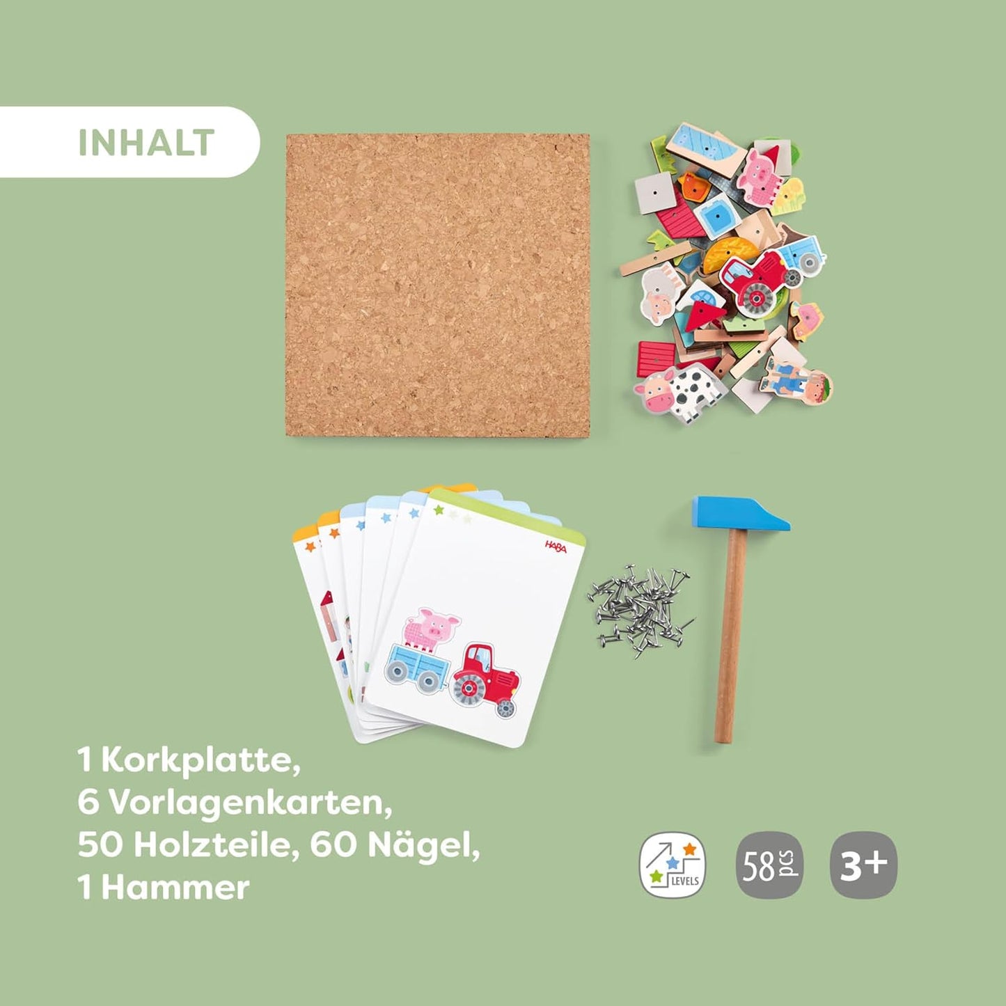 Hammer-Nagelspiel Bauernhof