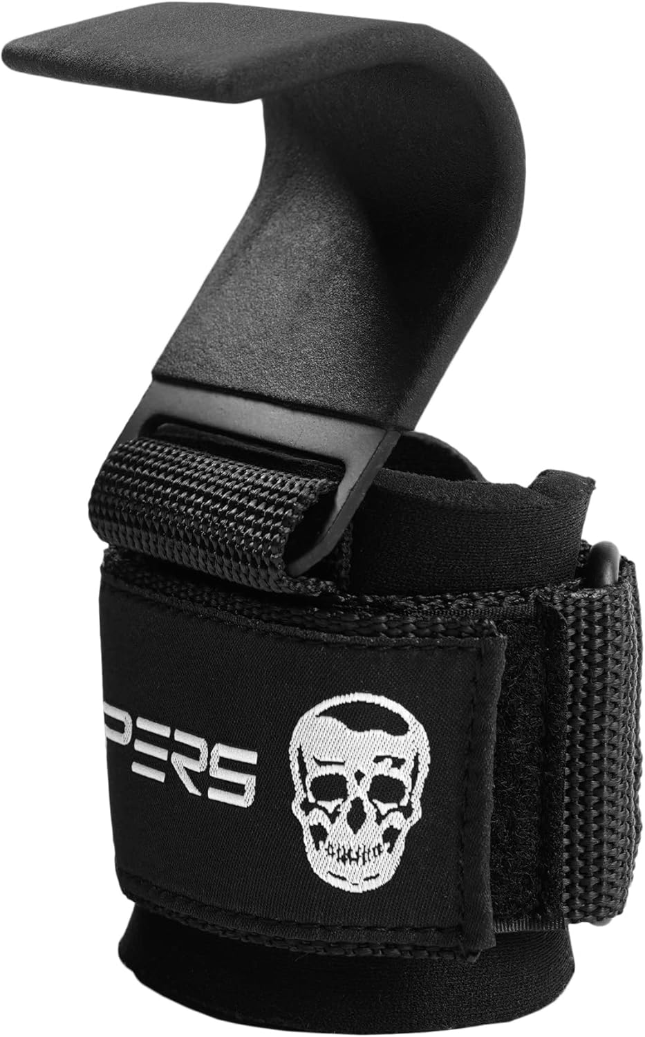 Gewichthebe-Haken mit Handgelenkschlaufen 2er-Set, Schwarz