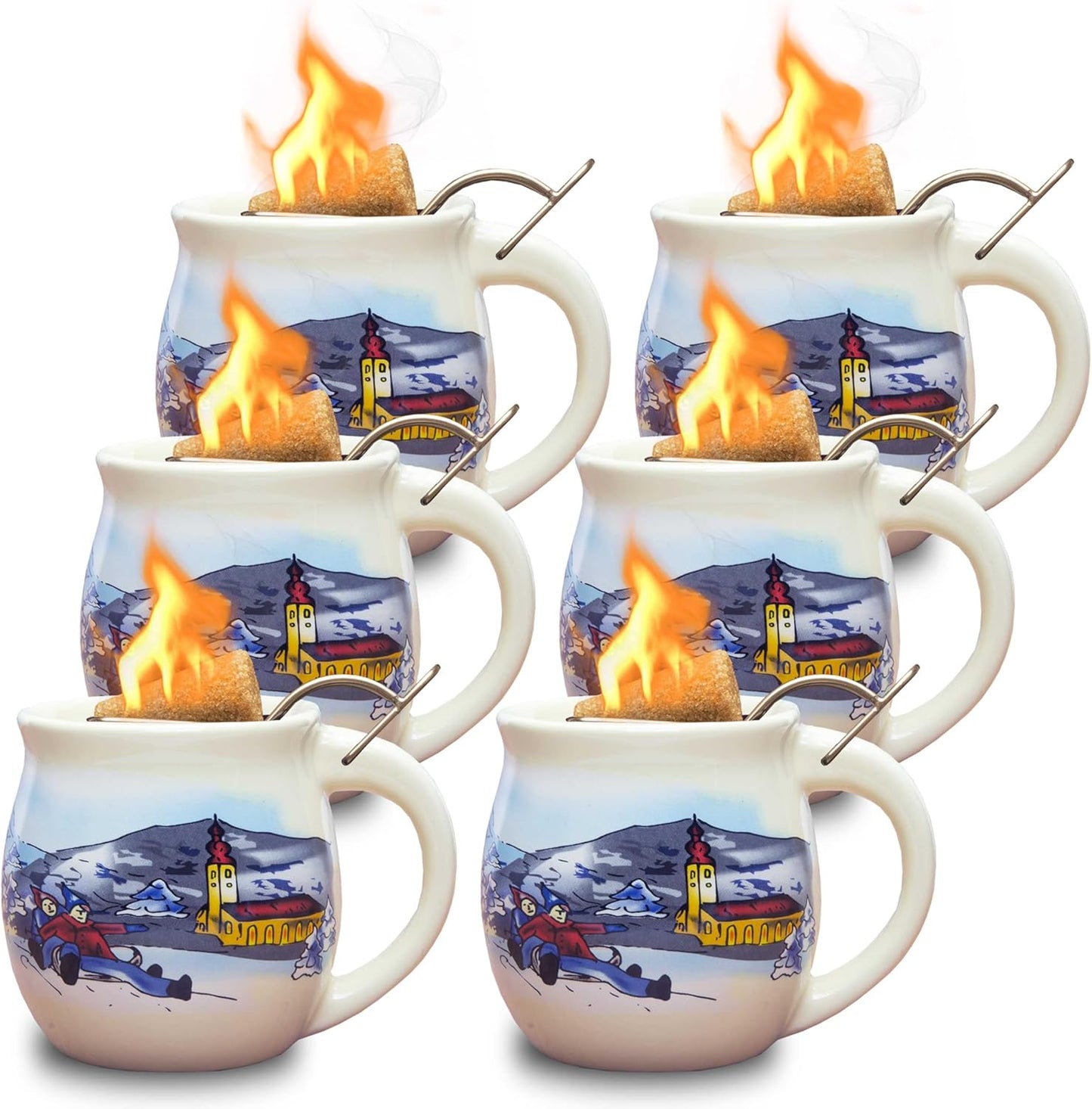 Feuerzangentasse, Weiss / Winter