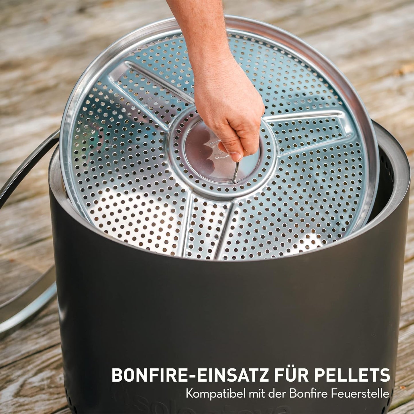 Pellets Adapter für Feuerschalen, Bonfire