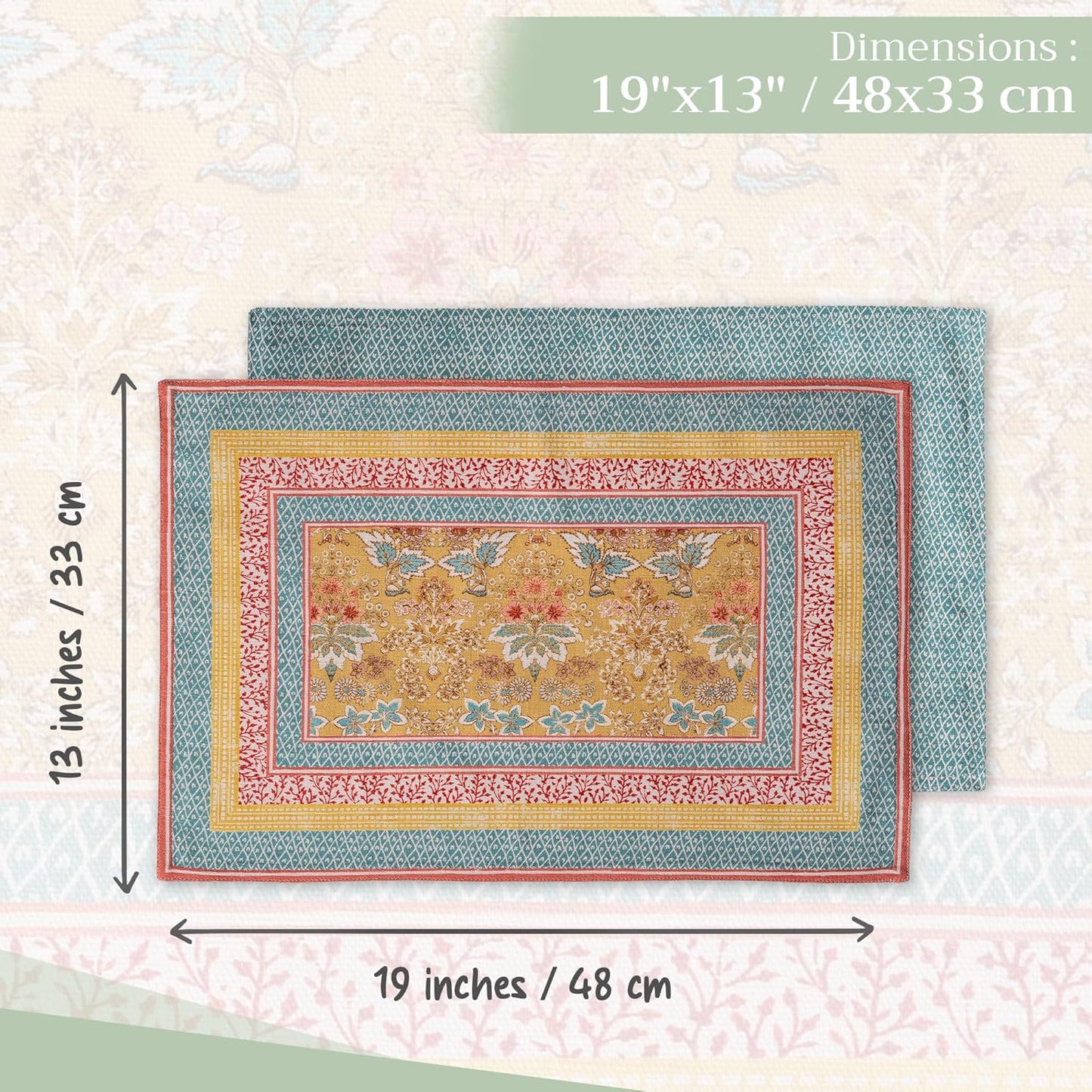 Platzsets 4er-Set, 100% Baumwolle (33x48 cm), 003 - Marquise