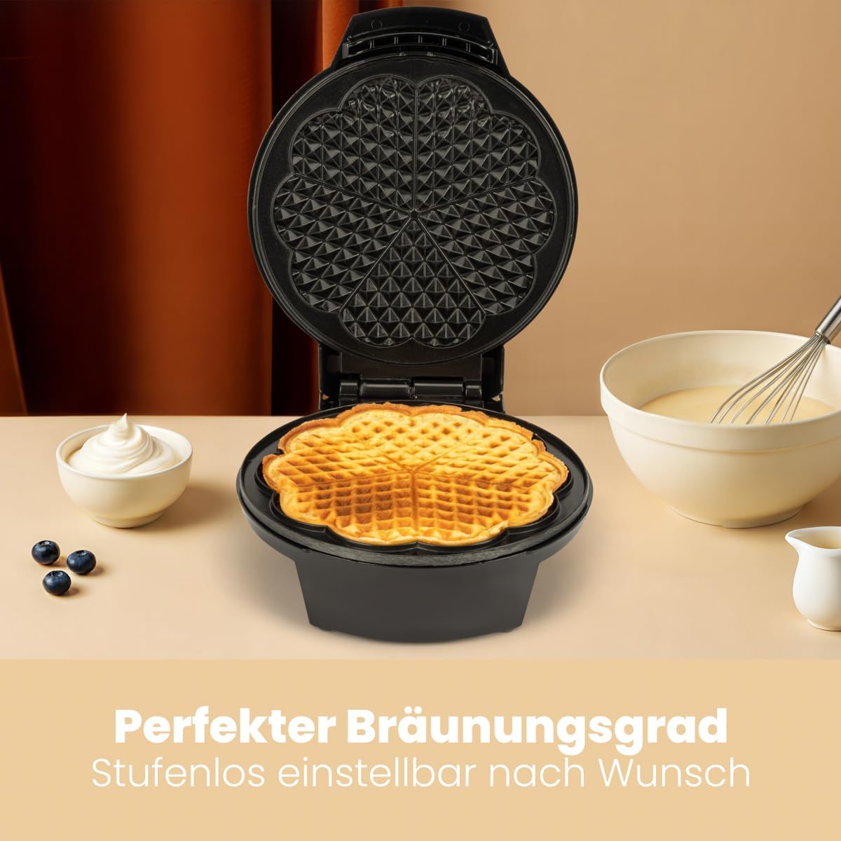 Herzwaffeleisen, Schwarz