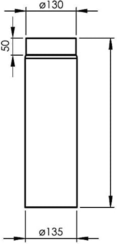 Doppelt-Wandfutter für 130 mm Ofenrohre