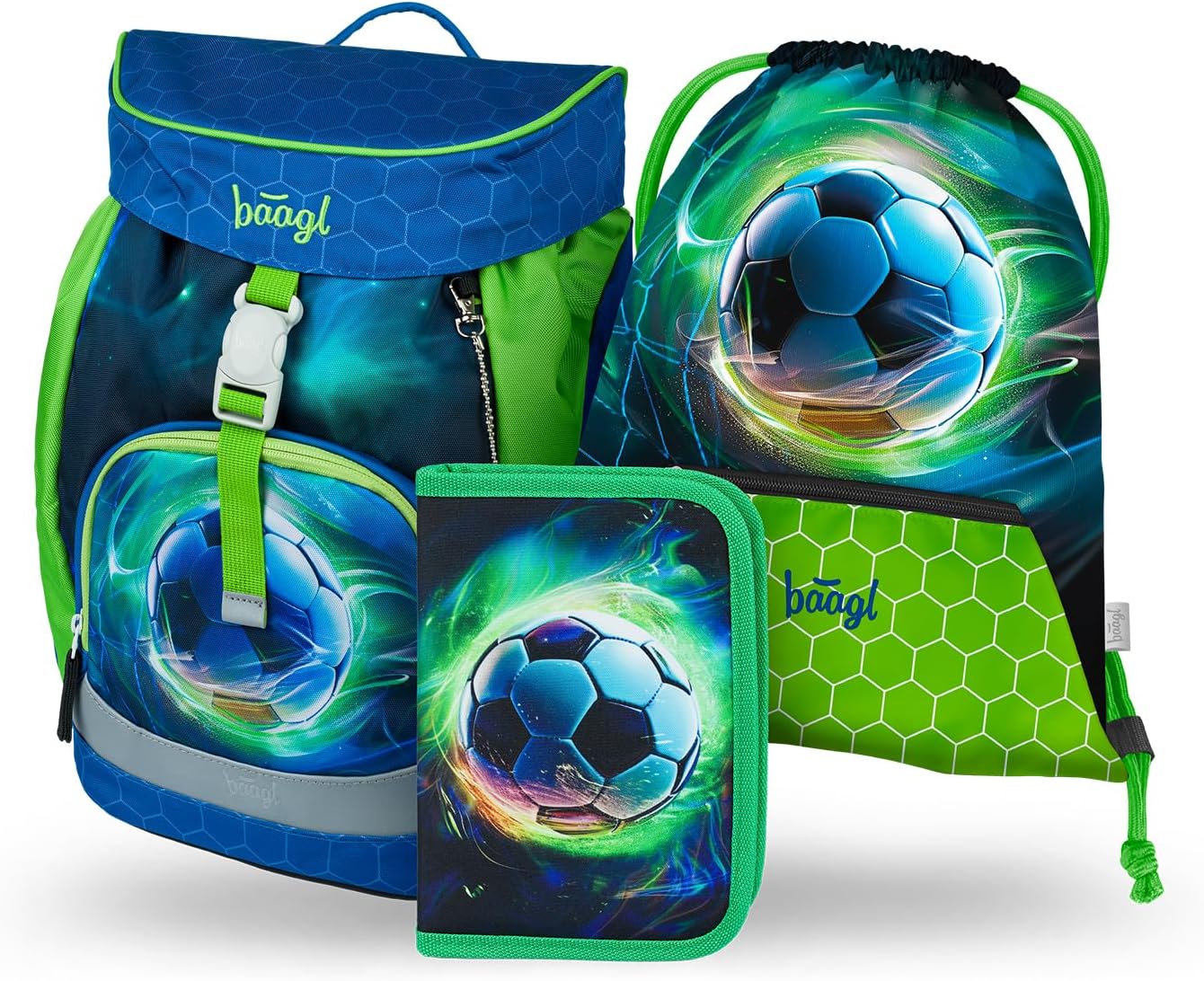 3-teiliges Schulranzen-Set Fussball, Fussball Ball