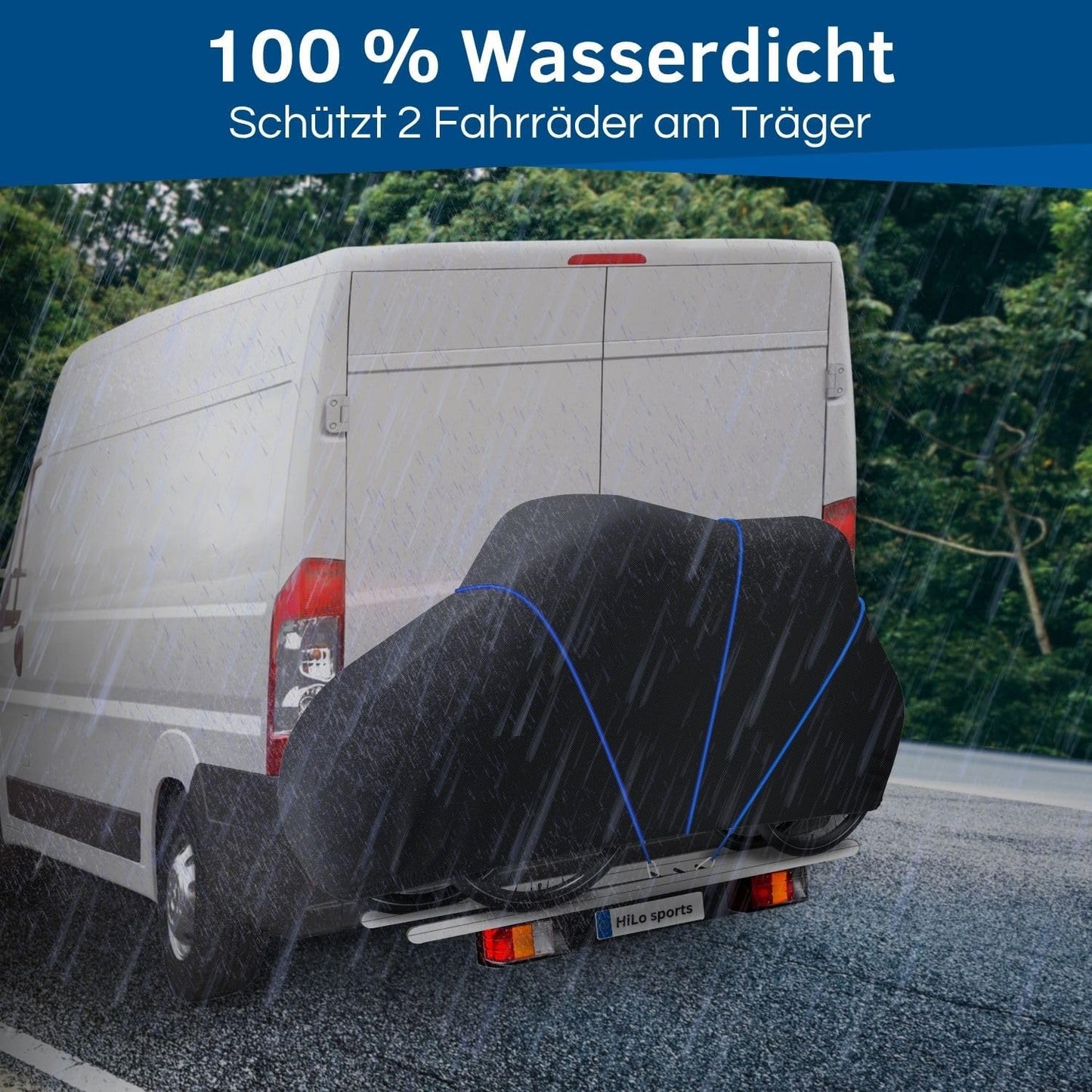 Reissfeste Fahrradabdeckung für Heckträger