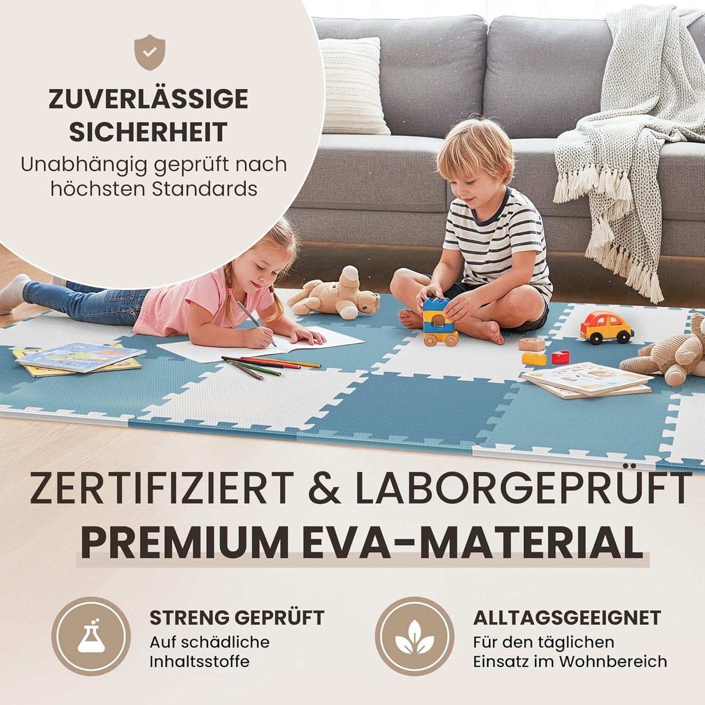 Bodenschutz-Puzzlematten-Set, 18 Stück