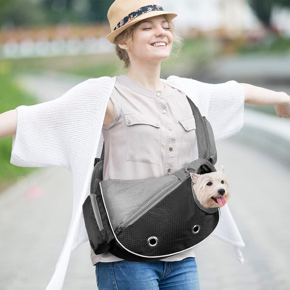Hundetragetasche für kleine Hunde bis 4,5 kg, Medium Schwarz