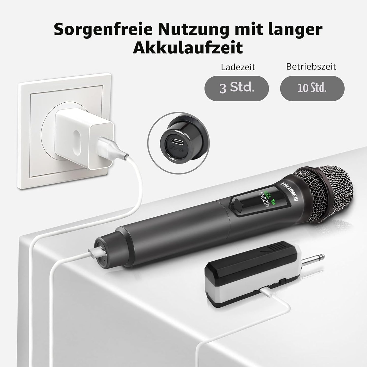 Kabelloses Dual-Mikrofon-Set K60-2 für Bühne & Event, Grau