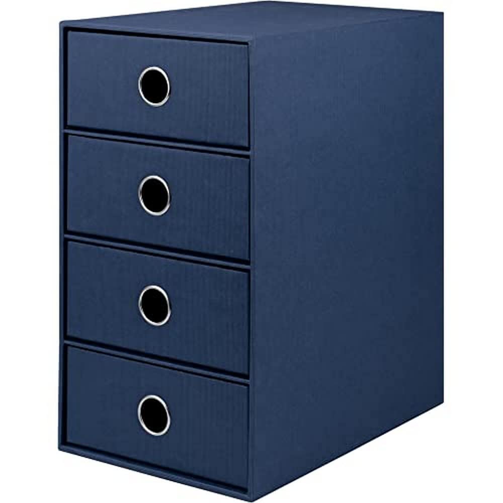 Schubladenbox mit 4 Schubladen, Navy