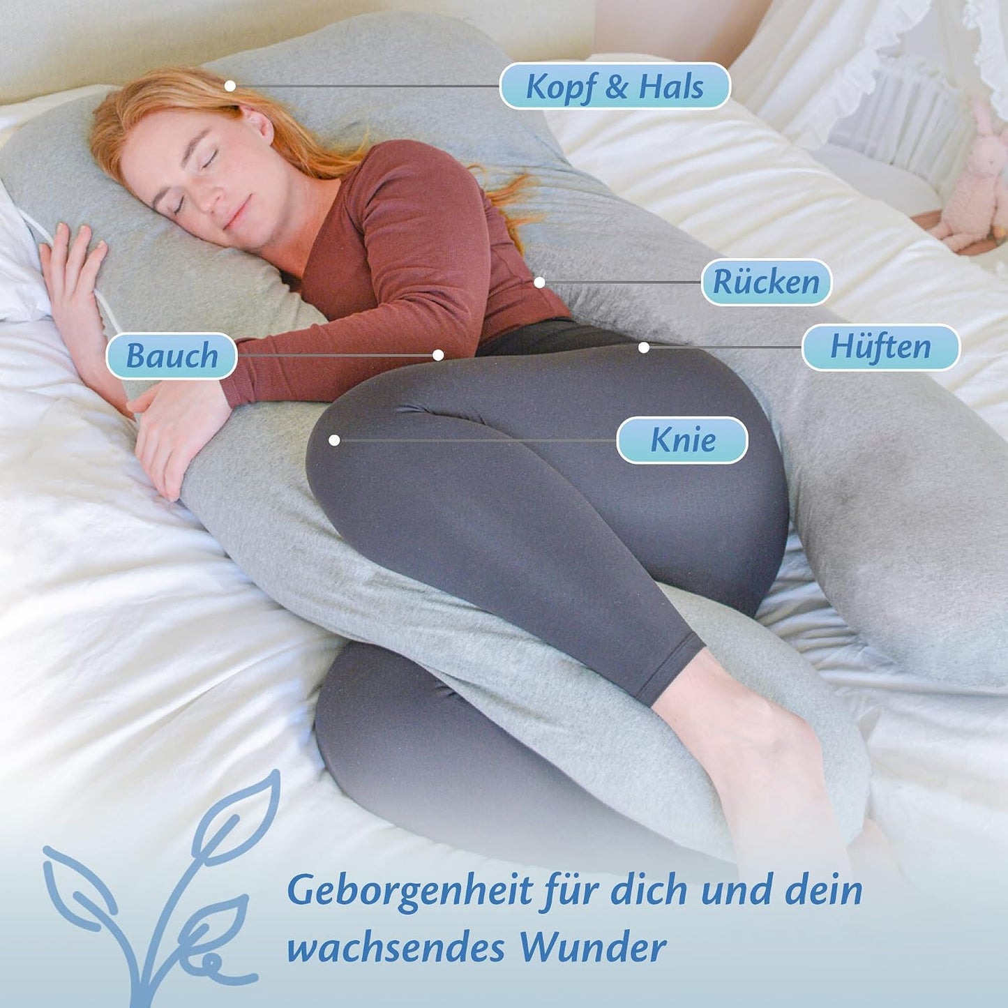 Schwangerschafts- und Stillkissen, U-förmig, U, Cotton