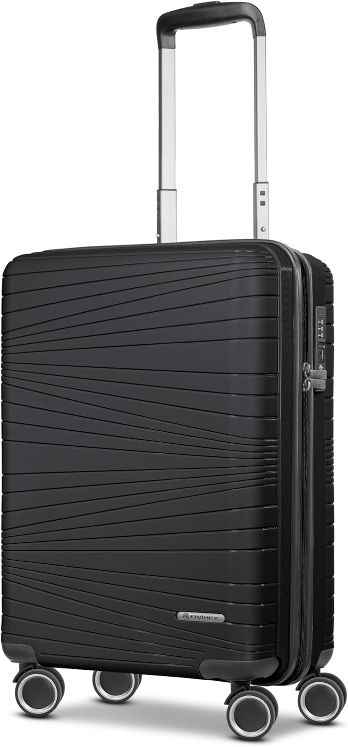 Dallas 3.0 Hartschalen-Trolley mit Rollen und TSA-Schloss, Schwarz Koffer S (55 cm)