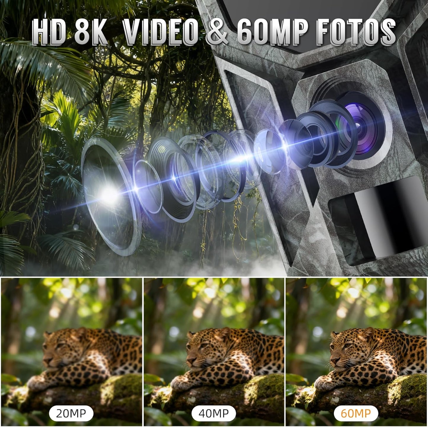 8K Solar Wildkamera