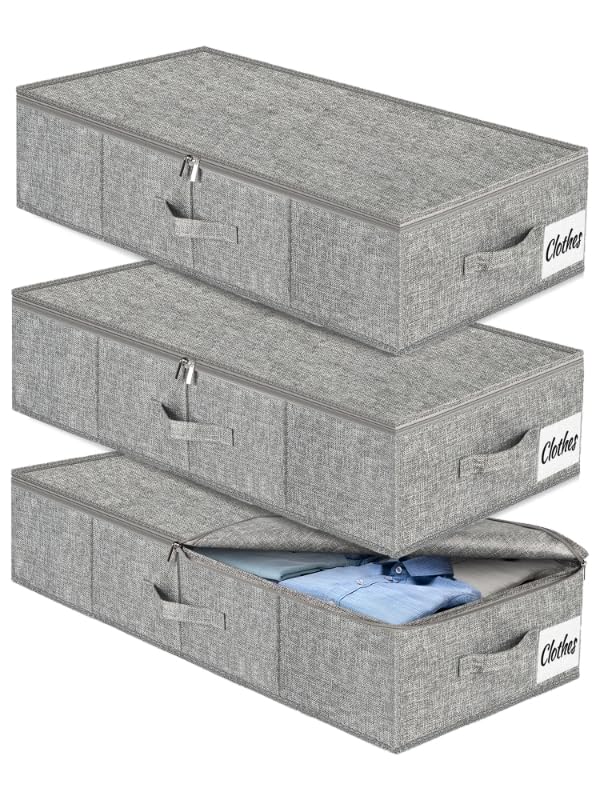 Unterbett Aufbewahrungsboxen, Grau-3pcs