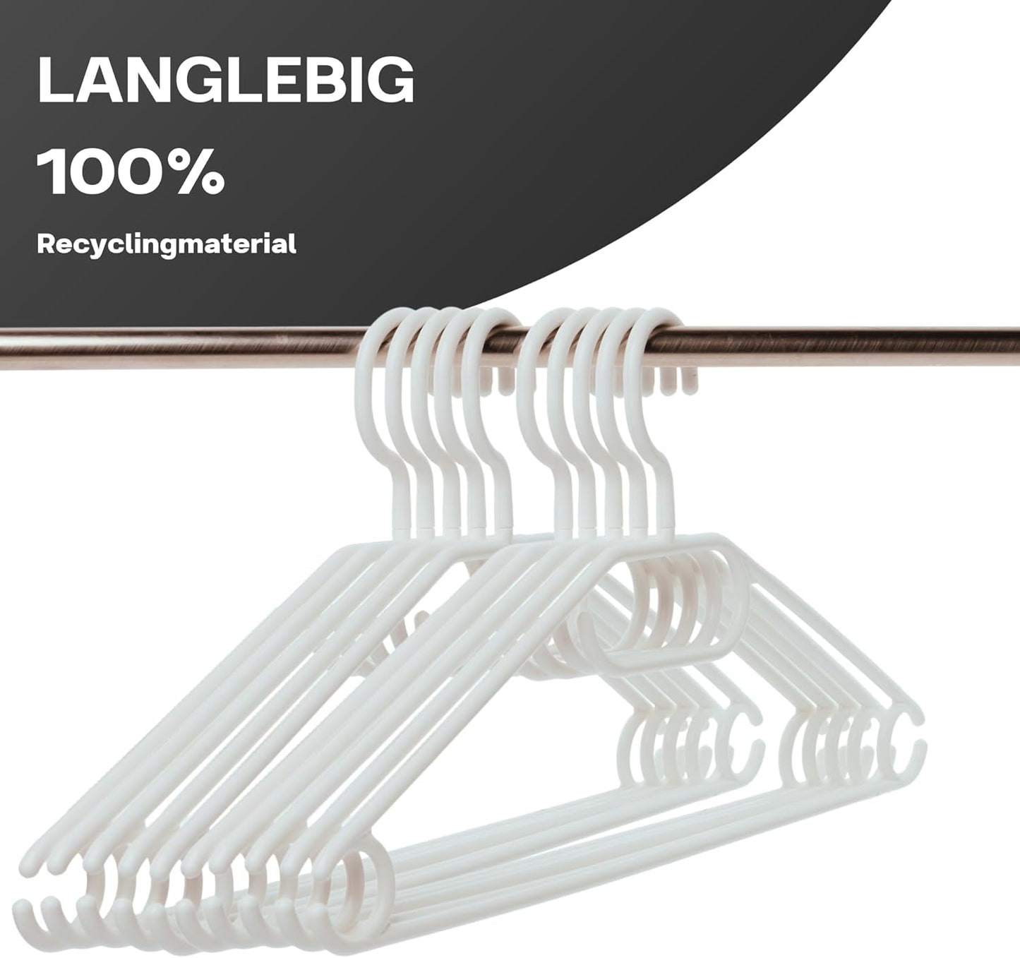 Kleiderbügel Modell Flex, 50 Stück, drehbare Haken