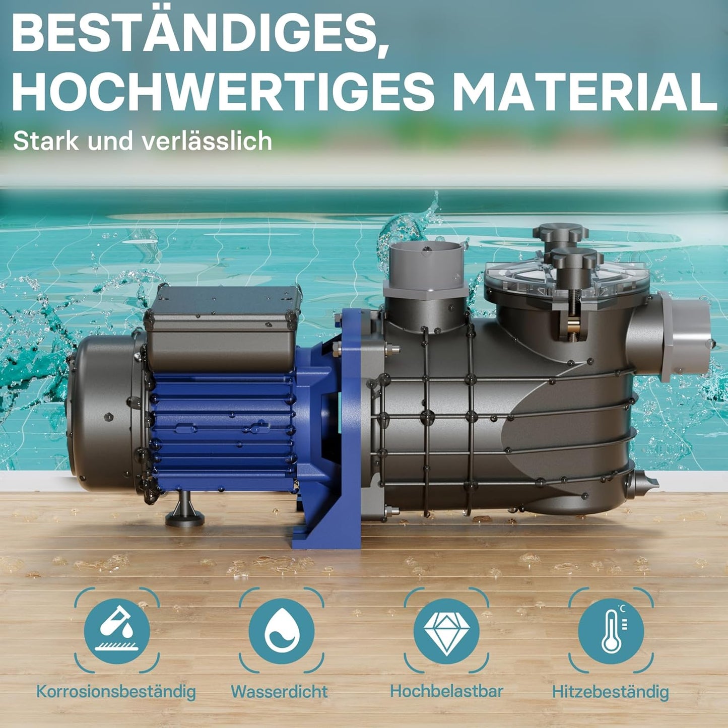 Schwimmbadpumpe, 11700l/h 250 W