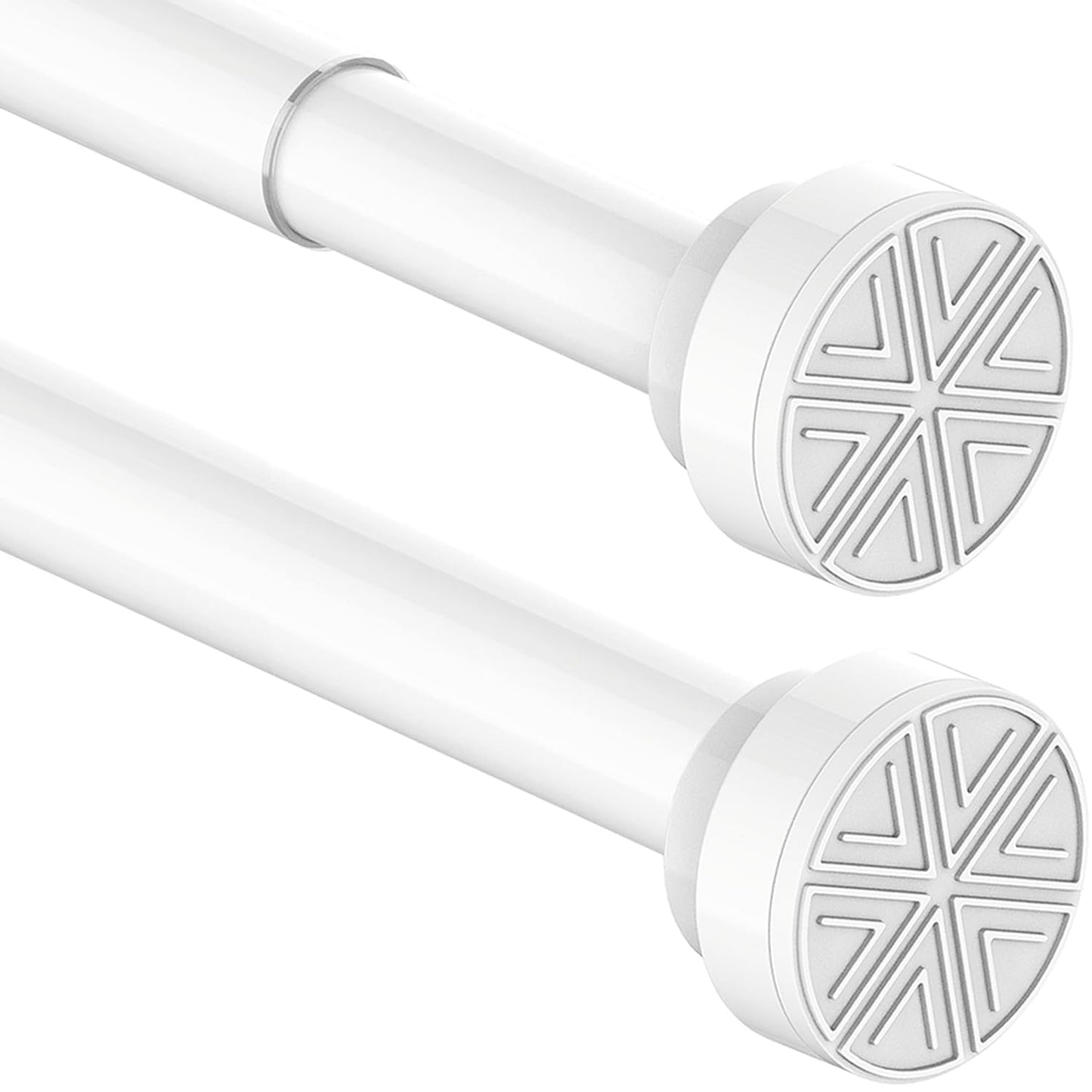 Teleskop-Duschvorhangstange ohne Bohren, Weiss 69-90CM